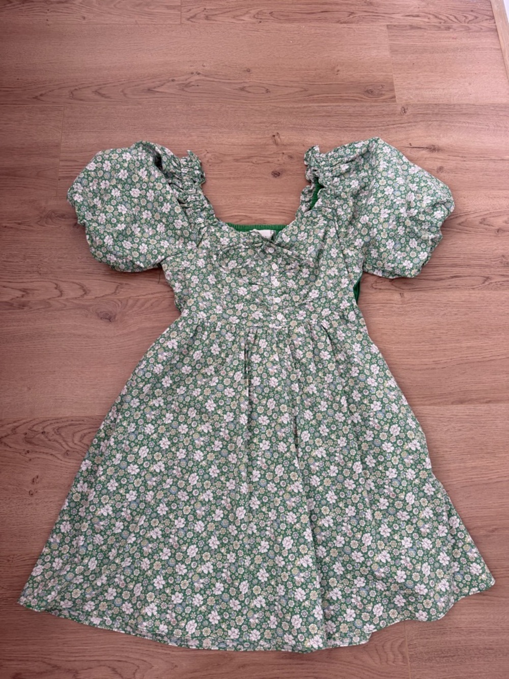 Tuckernuck Hyacinth House Green Floral Emmaline Mini Dress